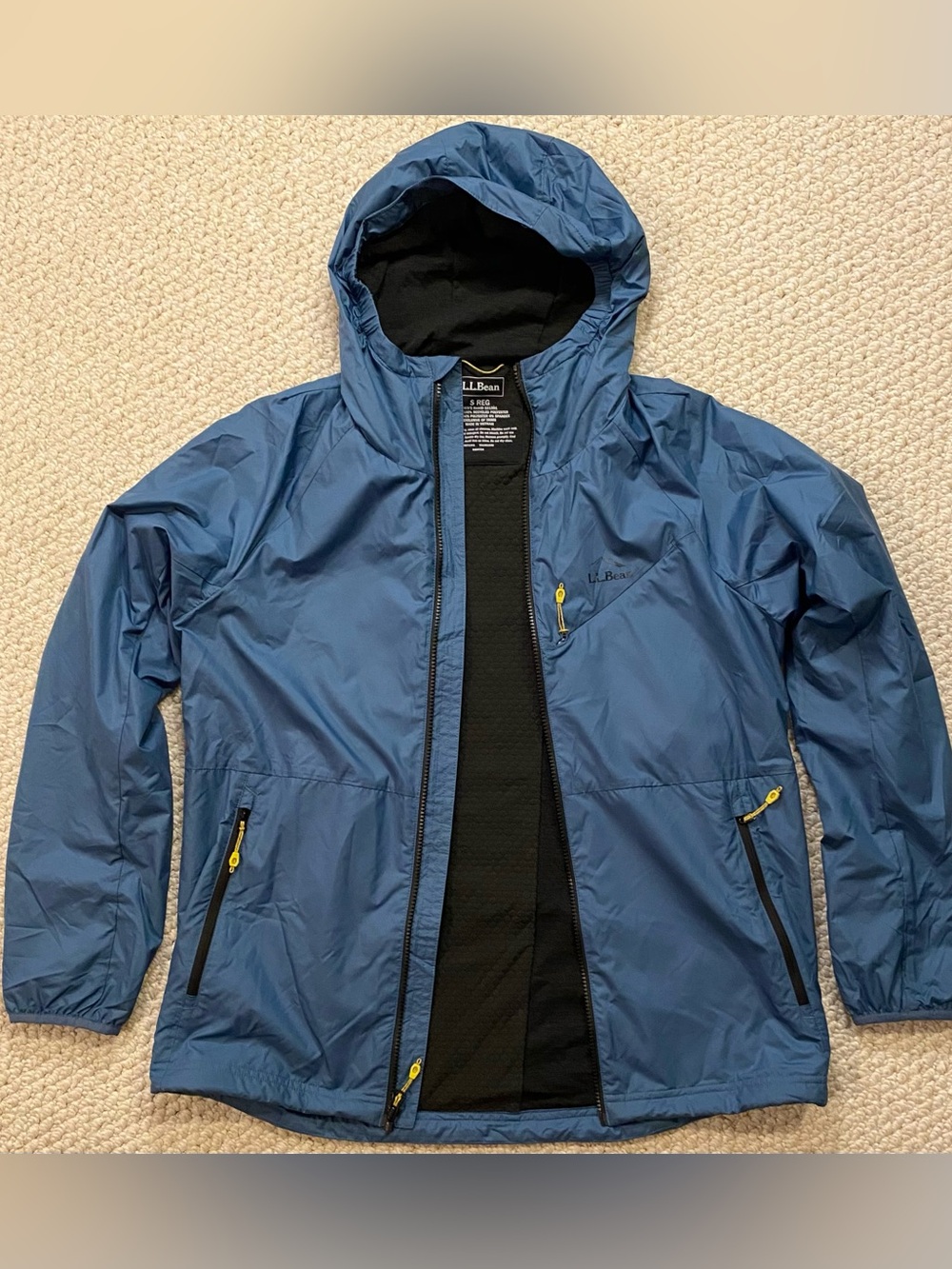 LL Bean Performance Fleece Lined Hooded Jacket Mens Small